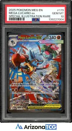 Pokemon 2025 Mega Lucario ex 179/132 SIR Mega Evolution GEM MINT PSA 10 - Image 1