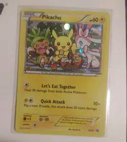 Pokemon Pikachu (XY95 Black Star Promo Holo Rare)-Let’s Eat Together 2016- Lp/Mp - Image 1