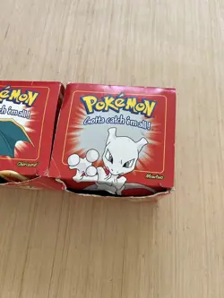 Vintage Pokemon 23K Gold-Plated BK Trading Card Charizard & Mewtwo Box Only Used - Image 3