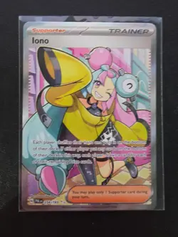 Pokemon TCG Iono Holo Ultra Rare Card 254/193 Sv02: Paldea Evolved - Image 1