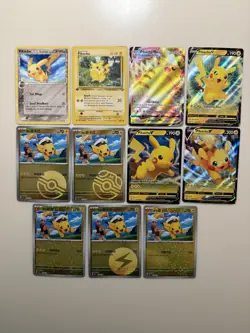 Pokemon TCG Pikachu V, VMAX, Gem Pack Holo, Jungle & Holon Phantoms Lot Of 11 - Image 1