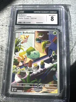 Bulbasaur 143/142 Stellar Crown - CGC Grade 8 - Image 1