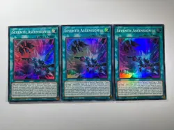 3 x RA04-EN098 Seventh Ascension Super Rare 1st Edition YuGiOh Playset - Image 1