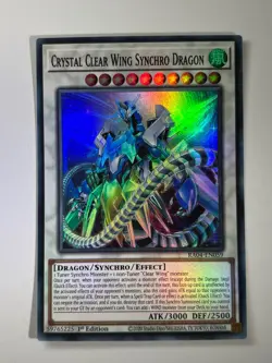 Crystal Clear Wing Synchro Dragon RA04-EN059 Super Rare 1st Ed YuGiOh Card - Image 1