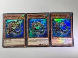 3 x Mermail Abysspike RA04-EN012 Super Rare 1st Edition YuGiOh Playset - Image 1
