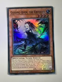 Guiding Quem, the Virtuous RA04-EN043 Super Rare 1st Edition YuGiOh Card - Image 1