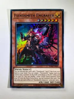 Fiendsmith Engraver RA04-EN049 Super Rare 1st Edition YuGiOh Card NM - Image 1