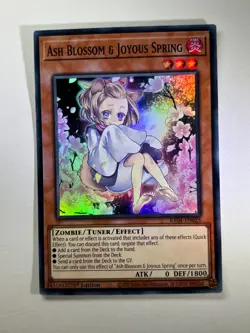 Ash Blossom & Joyous Spring Alt Art RA04 EN025 Super Rare 1st Ed YuGiOh Card NM - Image 1