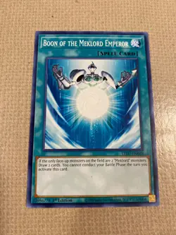 Yu-Gi-Oh! boon of the meklord emperor mint common 1st ed LED-EN049 - Image 1