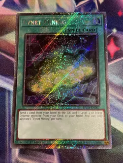 Yu-Gi-Oh! TCG Cynet Mining RA03-EN067 Platinum Secret Rare NM/M - Image 1