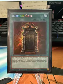 Yugioh Illusion Gate MZMU-EN023 Secret Rare 1st Edition NM - Image 1