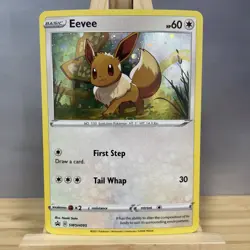 Eevee - SWSH095 Battle Styles Black Star Promo Pokemon Card LP with SWIRL - Image 1