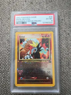 Entei Holo Pokemon Black Star Promo Card 34 PSA 6 - Image 1