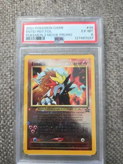 Entei Holo Pokemon Black Star Promo Card 34 PSA 6 - Image 2