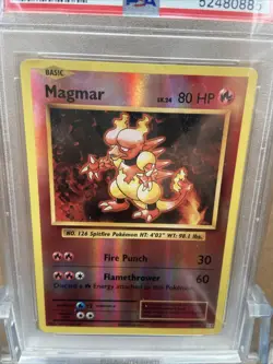 Pokemon 2016 XY Evolutions Magmar 20/108 Reverse Holo Uncommon Card. PSA 9 MINT - Image 2
