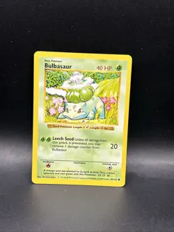 Pokemon Card Bulbasaur 44/102 Shadowless Base Set WOTC Vintage - Image 1