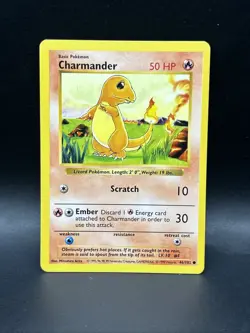 Charmander 46/102 - Shadowless - Base Set - VINTAGE WOTC Pokemon Card - Image 1