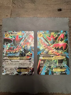 Pokemon M Scizor EX Mega Evolution Foil Cards XY BREAKpoint Lot of 2 - Image 1
