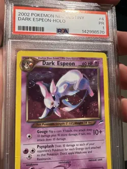 PSA 1 SWIRL 2002 Neo Destiny Dark Espeon 4/105 HOLO FOIL Rare Pokemon Card - Image 3