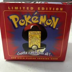 VTG Pokemon POLIWHIRL 23K Gold Plated Trading Card 1999 Burger King Promo SEALED - Image 3