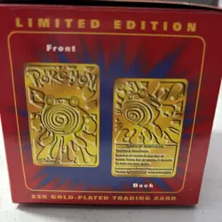 VTG Pokemon POLIWHIRL 23K Gold Plated Trading Card 1999 Burger King Promo SEALED - Image 4