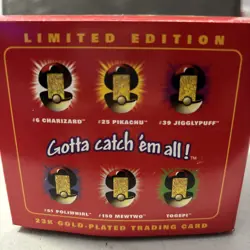 VTG Pokemon POLIWHIRL 23K Gold Plated Trading Card 1999 Burger King Promo SEALED - Image 5