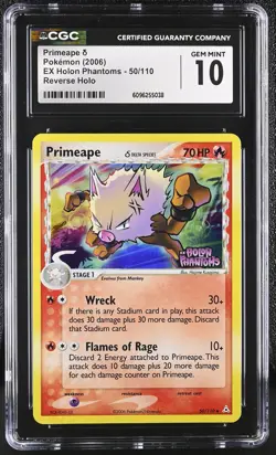 CGC 10 Primeape EX Holon Phantoms 50/110 Reverse Holo Stamped Pokemon Card - Image 1