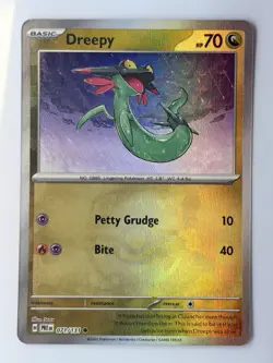 Pokemon TCG Dreepy Prismatic Evolutions Card 071/131 Masterball Reverse Holo - Image 1