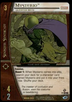 Mysterio 2004 Marvel vs System Spider-Man TCG Foil Card (NM) - Image 1