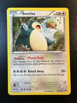 Snorlax - 118/162 - XY BREAKthrough Pokemon Card - LP - Image 1
