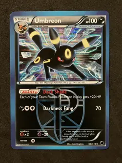 Umbreon Holo 64/116 Pokemon Black White Plasma Freeze Blue Border (NM/LP) - Image 1