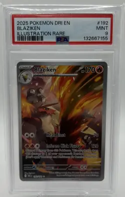 Pokemon Blaziken 192/182 Illustration Rare Holo PSA 9 Destined Rivals - Image 1