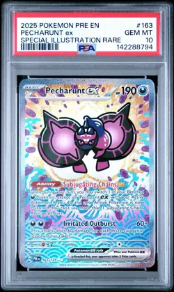 2025 POKEMON PRE EN-PRISMATIC EVOLUTIONS #163 PECHARUNT EX PSA 10 - Image 1