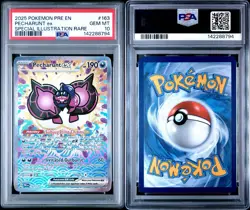 2025 POKEMON PRE EN-PRISMATIC EVOLUTIONS #163 PECHARUNT EX PSA 10 - Image 3