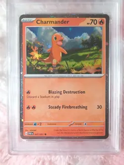 POKEMON CHARMANDER PSA 9 MINT #007 PALDEAN FATES CHARIZARD EX SPECIAL COLLECTION - Image 3