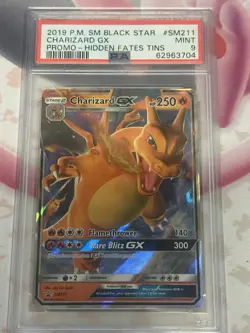Pokemon 2019 Charizard GX PSA 9 Mint Hidden Fates Promo #SM211! - Image 1