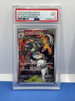 2025 POKEMON DRI ILLUSTRATION RARE #191 TEAM ROCKET'S HOUNDOOM PSA 9 - Image 1