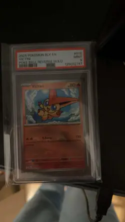Pokemon Victini 012/086 Sv: Black Bolt Rare Reverse Holo PSA 9 English 2025 - Image 1