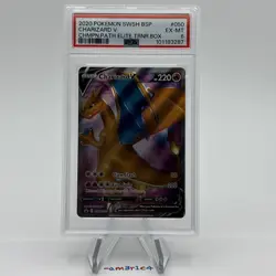 PSA 6 Pokemon Black Star Promo Charizard V SWSH050 - Image 1