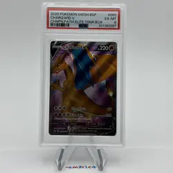 PSA 6 Pokemon Black Star Promo Charizard V SWSH050 - Image 2