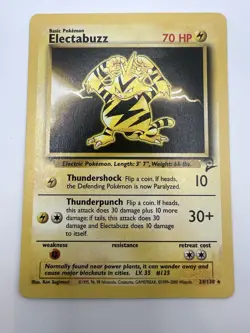 Pokemon TCG Base Set 2 Electabuzz 24/130 LP Condition Non-Holo - Image 1