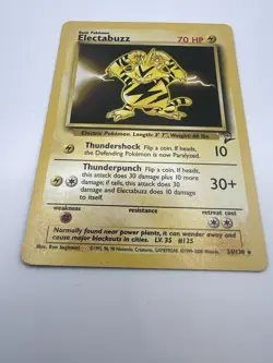 Pokemon TCG Base Set 2 Electabuzz 24/130 LP Condition Non-Holo - Image 2