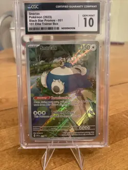 Pokemon Black Star Promo Snorlax 051 CGC 10 Gem Mint - Image 1