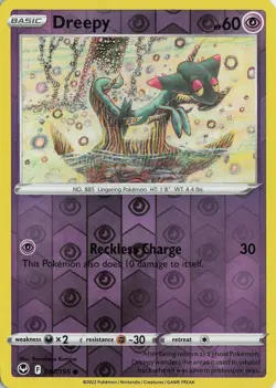 Dreepy Reverse Holo Common – SWSH12: Silver Tempest #087/195 Pokemon TCG - Image 1