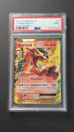PSA 9 Charizard EX 12/108 XY Evolutions Ultra Rare Pokemon 2016 - Image 1