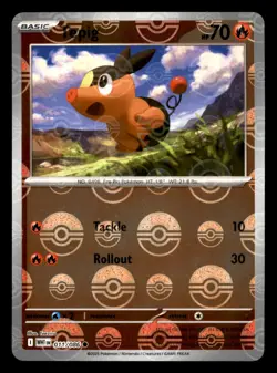 Tepig 011/086 WHT White Flare Pokemon Poke Ball Reverse Holo Near Mint - Image 1
