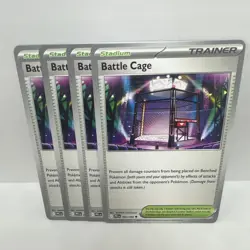 Battle Cage 085/094 - Play Set (x4) - Pokemon TCG: Phantasmal Flames NM - Image 1