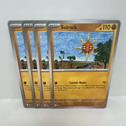 Solrock 075/132 - Play Set (x4) - Pokemon TCG: Mega Evolution NM - Image 1