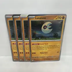 Lunatone 074/132 - Play Set (x4) - Pokemon TCG: Mega Evolution NM - Image 1