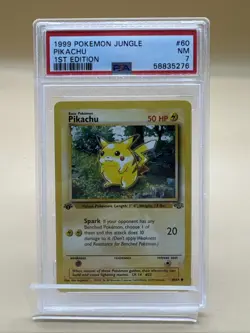 1999 Pokemon Jungle 1st Edition Pikachu #60/64 PSA 7 NM WOTC Red Cheeks - Image 1